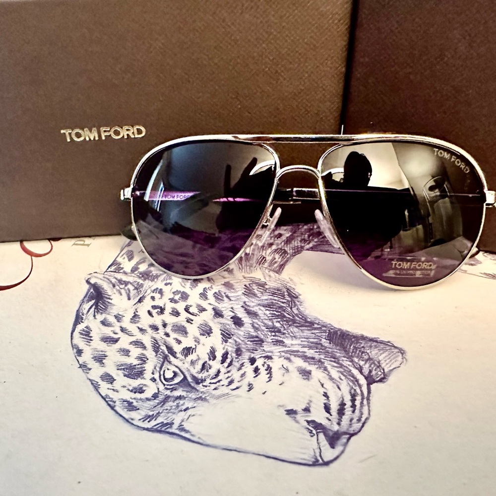 Brand New Tom Ford aviators silver/black